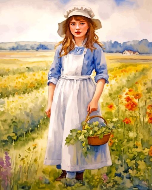 farm girl Diamond By Numbers
