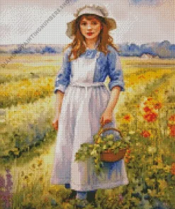 farm girl Diamond By Numbers
