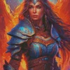 fierce female warrior Diamond Paintings