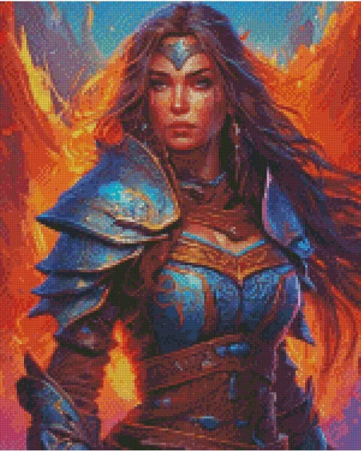 fierce female warrior Diamond Paintings