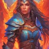 fierce female warrior Diamond Paintings
