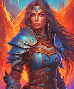 fierce female warrior Diamond Paintings