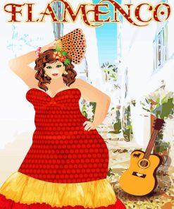 flamenco fat dancer Diamond By Numbers
