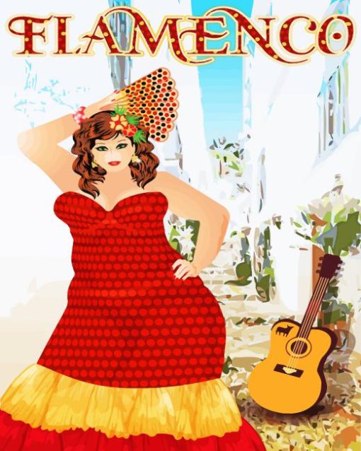 flamenco fat dancer Diamond By Numbers