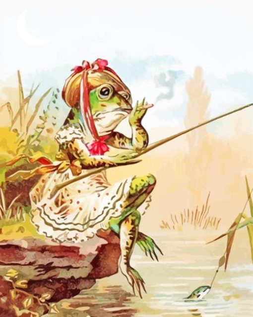 frog smoking art Diamond By Numbers