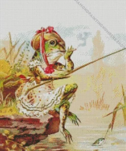 frog smoking art Diamond By Numbers