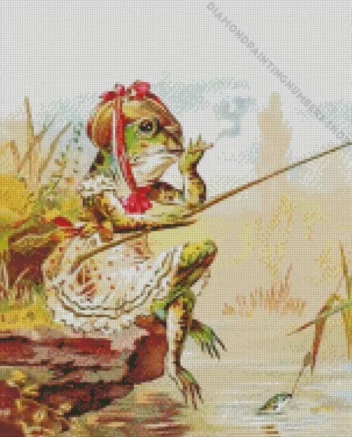 frog smoking art Diamond By Numbers
