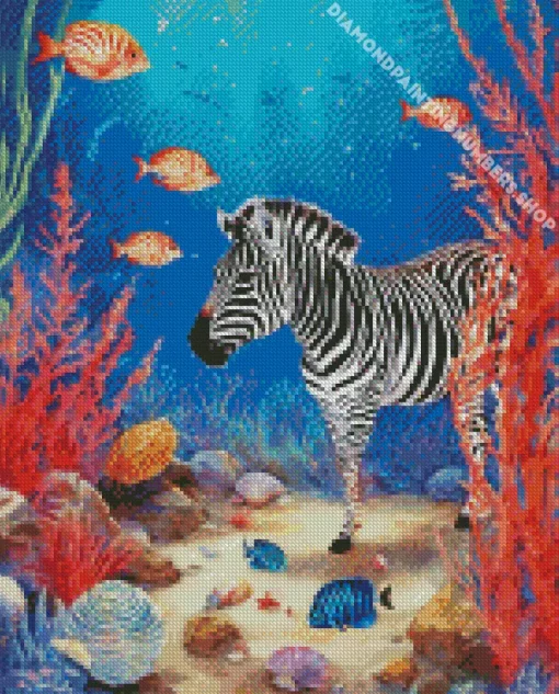 funky zebra animal Diamond Dotz