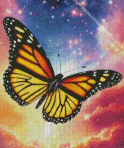 galaxy butterfly ilustration Diamond By Numbers
