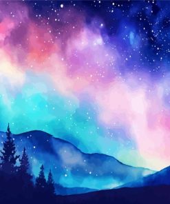 galaxy landscape Diamond By Numbers