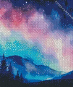 galaxy landscape Diamond By Numbers