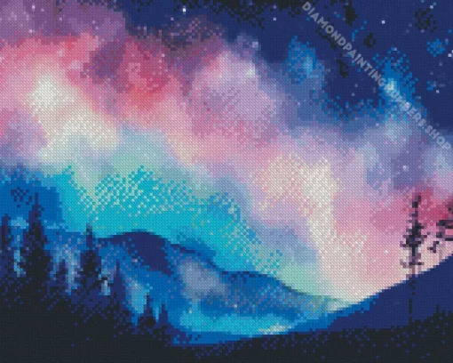 galaxy landscape Diamond By Numbers