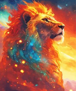 galaxy lion art Diamond By Numbers