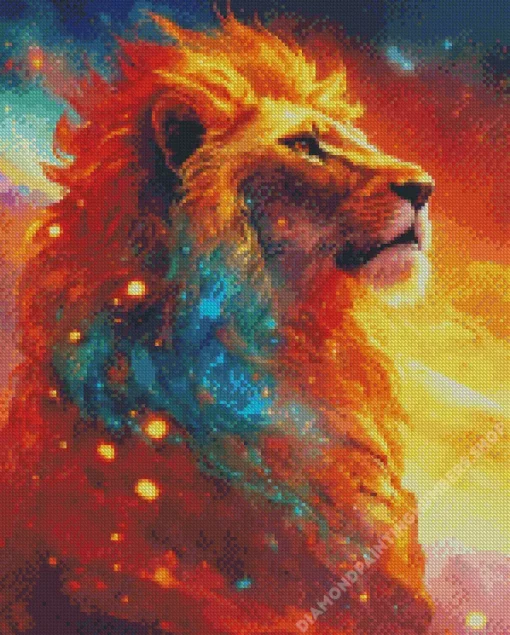galaxy lion art Diamond By Numbers