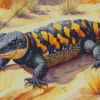 gila monster Diamond With Numbers