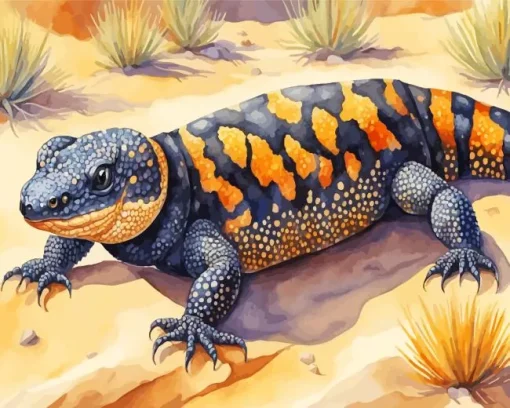 gila monster Diamond With Numbers