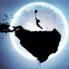 girl with balloon silhouette Diamond With Numbers