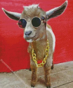 goat with sunglasses Diamond With Numbers