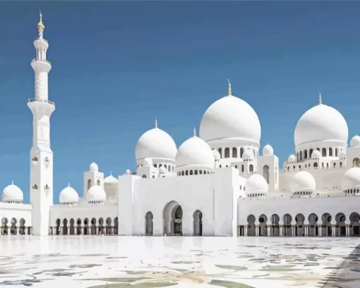 grand bur dubai masjid Diamond With Numbers