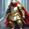grey warrior mouse Diamond Paintings