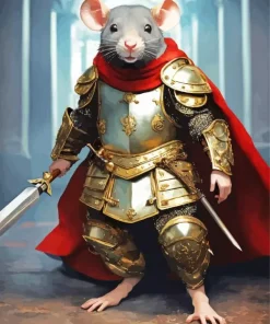 grey warrior mouse Diamond Paintings