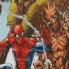groot and spider man heroes Diamond By Numbers