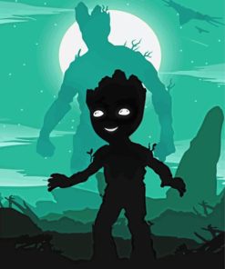 groot silhouette Diamond By Numbers