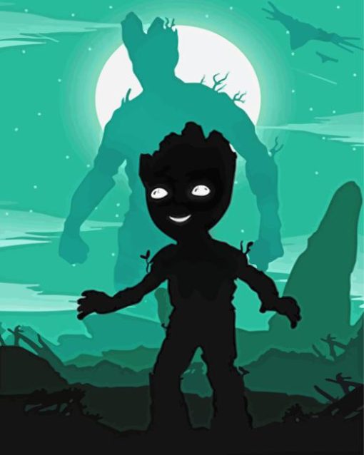 groot silhouette Diamond By Numbers