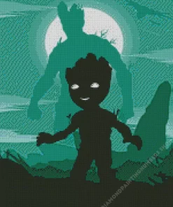 groot silhouette Diamond By Numbers