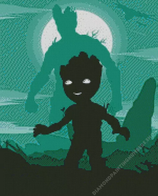 groot silhouette Diamond By Numbers