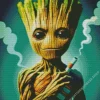 groot smoking Diamond By Numbers