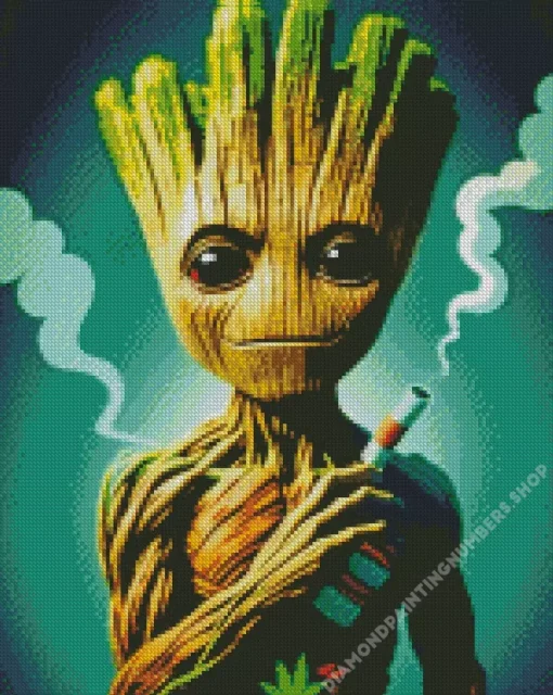 groot smoking Diamond By Numbers