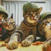 group of soldier cats selfie Diamond By Numbers