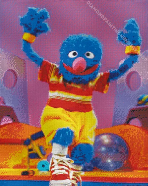 grover doing sport Diamond Dotz