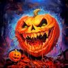 halloween evil pumpkin Diamond By Numbers
