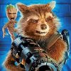 mad groot rocket racoon Diamond Dotz