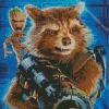 mad groot rocket racoon Diamond Dotz