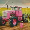 pink tractor Diamond By Numbers