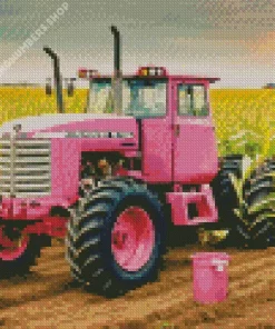 pink tractor Diamond By Numbers