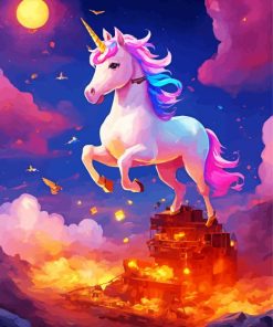 pink unicorn Diamond By Numbers