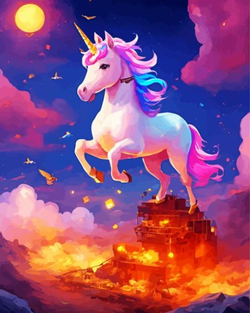 pink unicorn Diamond By Numbers