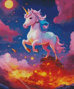 pink unicorn Diamond By Numbers