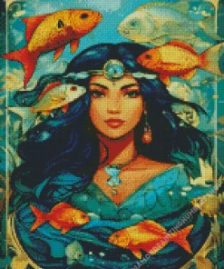 pisces girl Diamond By Numbers