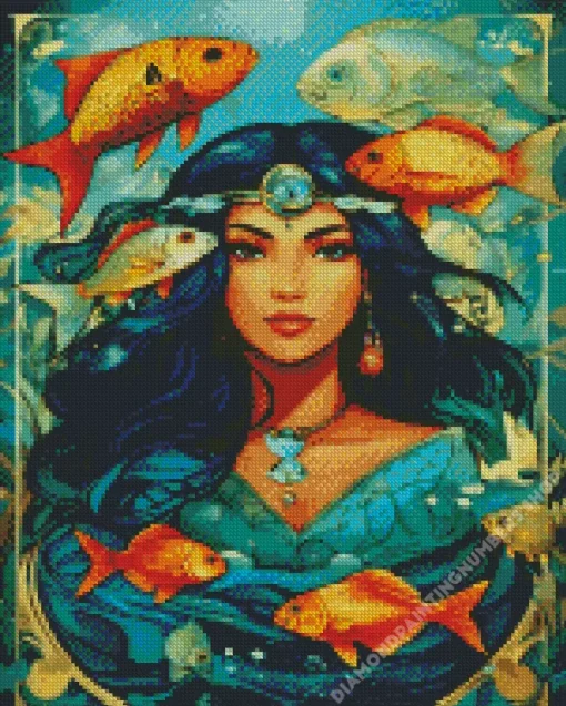 pisces girl Diamond By Numbers