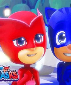pj masks animation Diamond By Numbers