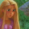 sad rapunzel princess Diamond With Numbers