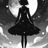 space female silhouette Diamond Paintings