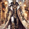steampunk cowboy Diamond Paintings