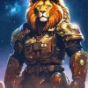 strong fantastic lion art Diamond Paintings