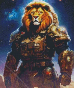 strong fantastic lion art Diamond Paintings